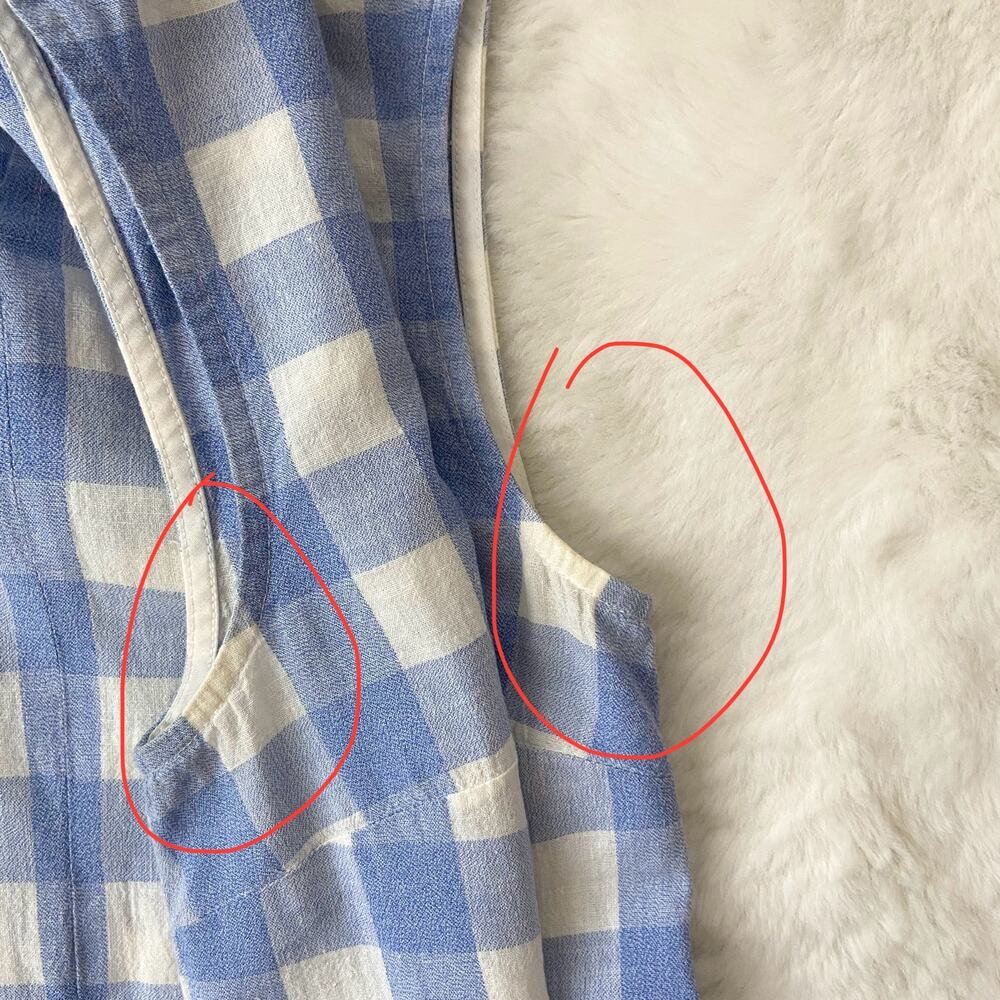 J. Crew Cotton/Linen Gingham Tank Top - Picture 6 of 6